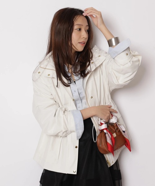 JUSGLITTY（ジャスグリッティー）の「撥水スプリングブルゾン（その他アウター・レディース・オフホワイト/ピンクベージュ/ネイビー・2/1）」の5枚目の写真