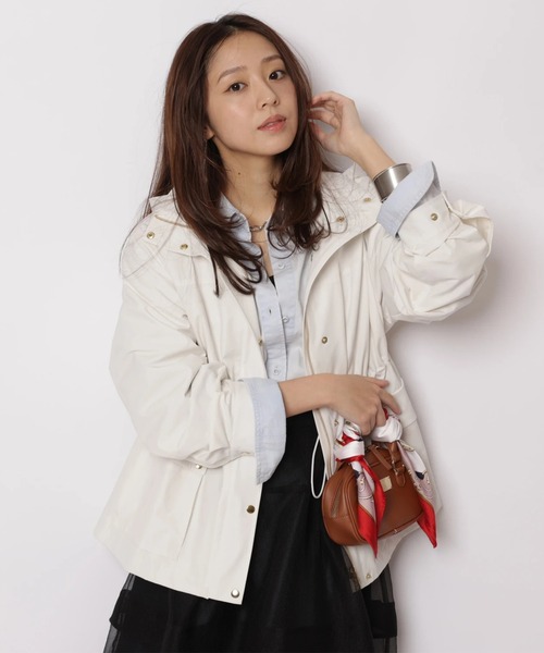 JUSGLITTY（ジャスグリッティー）の「撥水スプリングブルゾン（その他アウター・レディース・オフホワイト/ピンクベージュ/ネイビー・2/1）」の6枚目の写真