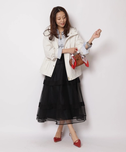 JUSGLITTY（ジャスグリッティー）の「撥水スプリングブルゾン（その他アウター・レディース・オフホワイト/ピンクベージュ/ネイビー・2/1）」の9枚目の写真