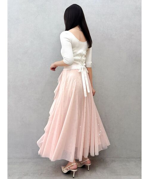 dazzlin（ダズリン）の「バックレースアップタイトニット（ニット/セーター・レディース・ブラック/グレー/オフホワイト/ラベンダー/ピンク・FREE）」の11枚目の写真