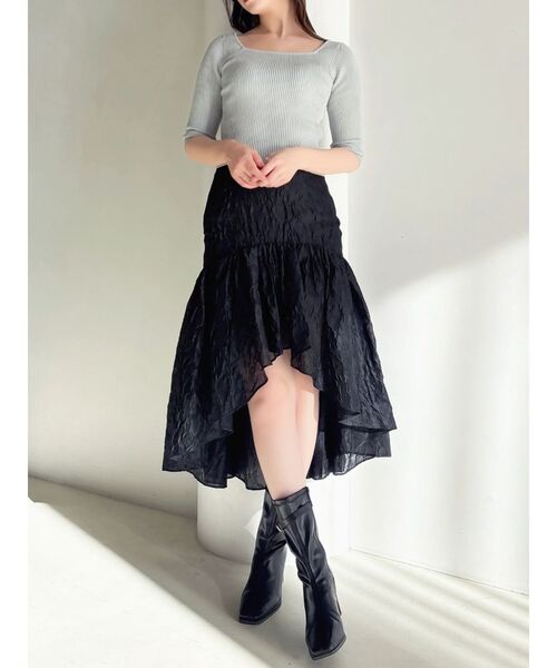 dazzlin（ダズリン）の「バックレースアップタイトニット（ニット/セーター・レディース・ブラック/グレー/オフホワイト/ラベンダー/ピンク・FREE）」の17枚目の写真