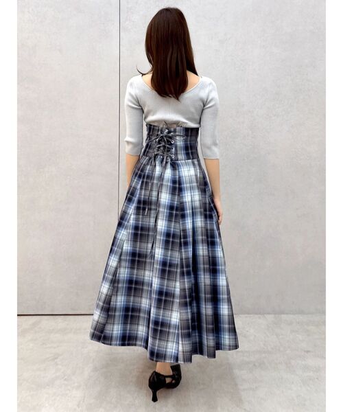 dazzlin（ダズリン）の「バックレースアップタイトニット（ニット/セーター・レディース・ブラック/グレー/オフホワイト/ラベンダー/ピンク・FREE）」の21枚目の写真