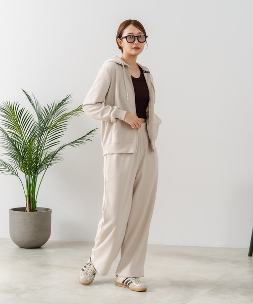 U.S. POLO ASSN.(ユーエスポロアッスン)の「【U.S. POLO ASSN./ユーエスポロアッスン】【もっちり高見え・美脚ストレート】ダンボール スウェットパンツ クッション素材 軽量・タフ(その他パンツ・レディース・ベージュ/杢グレー/チャコールグレー・LARGE/MEDIUM)」の7枚目の写真