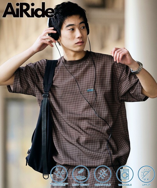 FREAK'S STORE（フリークスストア）の「限定展開 AiRide/エアライド パッカブル セットアップ / クルーネックプルオーバー / ショーツ（その他トップス・メンズ・チャコールグレー/グレイッシュベージュ/ブラウン系その他/グレー系その他/ブラック/ネイビー・MEDIUM/SMALL/LARGE）」の4枚目の写真