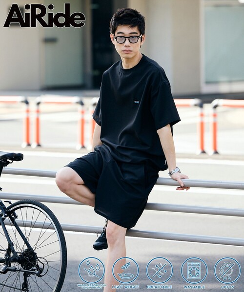 FREAK'S STORE（フリークスストア）の「限定展開 AiRide/エアライド パッカブル セットアップ / クルーネックプルオーバー / ショーツ（その他トップス・メンズ・チャコールグレー/グレイッシュベージュ/ブラウン系その他/グレー系その他/ブラック/ネイビー・MEDIUM/SMALL/LARGE）」の2枚目の写真