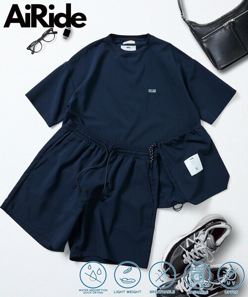 FREAK'S STORE(フリークスストア)の「<UVカット・接触冷感・吸水速乾> AiRide/エアライド パッカブル セットアップ 夏/ クルーネックプルオーバー / ショーツ 限定展開(その他トップス・メンズ・チャコールグレー/グレイッシュベージュ/ブラウン系その他/グレー系その他/ブラック/ネイビー・MEDIUM/SMALL/LARGE)」の8枚目の写真