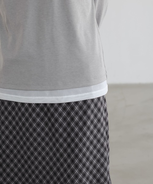 LOWRYS FARM（ローリーズファーム）の「シアーレイヤードＬＳ 661428（Tシャツ/カットソー・レディース・ブラック/アイボリー/グレー/イエロー・FREE）」の13枚目の写真