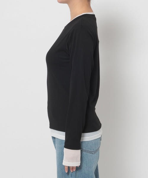 LOWRYS FARM（ローリーズファーム）の「シアーレイヤードＬＳ 661428（Tシャツ/カットソー・レディース・ブラック/アイボリー/グレー/イエロー・FREE）」の15枚目の写真