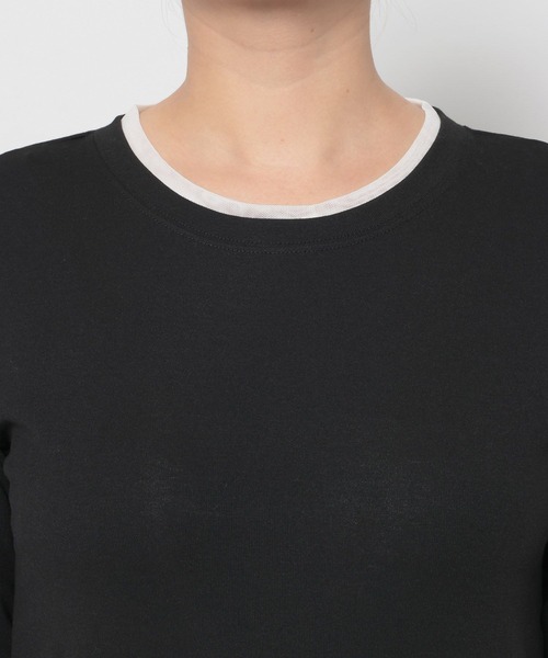 LOWRYS FARM（ローリーズファーム）の「シアーレイヤードＬＳ 661428（Tシャツ/カットソー・レディース・ブラック/アイボリー/グレー/イエロー・FREE）」の17枚目の写真