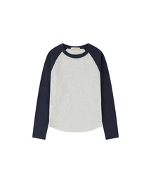 SITP5244 スリムラグラン配色Tシャツ_Navy