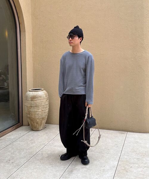 BALLUTE(バリュート)の「BOAT NECK FINGER HOLE LONG SLEEVE (SKYBLUE WAFFLE)(Tシャツ/カットソー・メンズ・その他・MEDIUM/LARGE)」の2枚目の写真