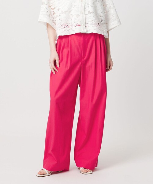 UNITED ARROWS（ユナイテッドアローズ）の「ツイル ダブルタック イージーパンツ（その他パンツ・レディース・ピンク/ライム/ネイビー・36/38/34）」の8枚目の写真