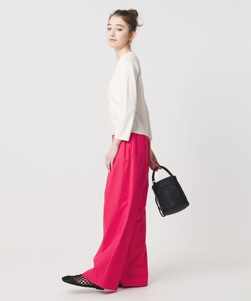 UNITED ARROWS（ユナイテッドアローズ）の「ツイル ダブルタック イージーパンツ（その他パンツ・レディース・ピンク/ライム/ネイビー・36/38/34）」の11枚目の写真