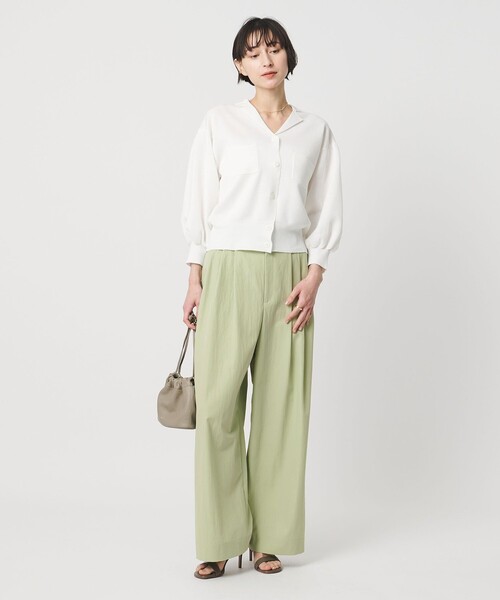 UNITED ARROWS（ユナイテッドアローズ）の「ツイル ダブルタック イージーパンツ（その他パンツ・レディース・ピンク/ライム/ネイビー・36/38/34）」の15枚目の写真