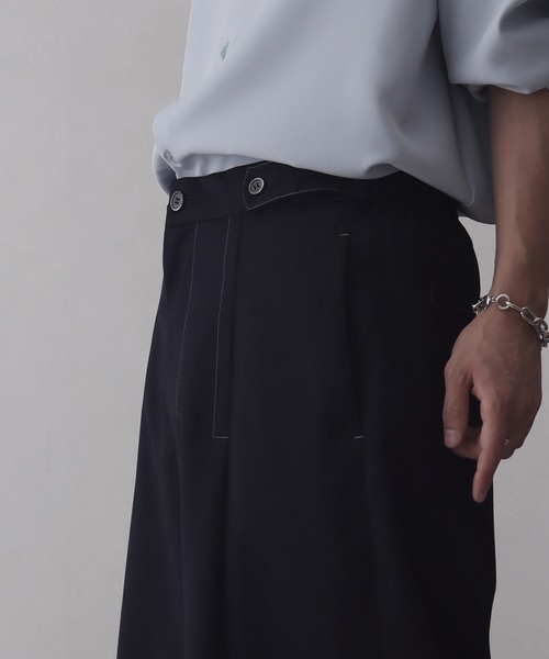 welise(ウェライズ)の「【welise/ウェライズ】ハイグレードヘビーTR ステッチタックモードハーフスラックス(その他パンツ・メンズ・グレイッシュベージュ/ブラック/ダークネイビー・L/M/S)」の11枚目の写真