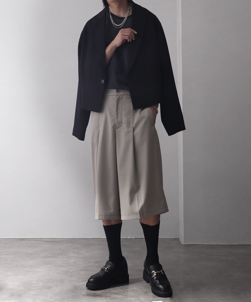 welise(ウェライズ)の「【welise/ウェライズ】ハイグレードヘビーTR ステッチタックモードハーフスラックス(その他パンツ・メンズ・グレイッシュベージュ/ブラック/ダークネイビー・L/M/S)」の22枚目の写真