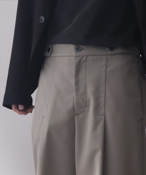 welise(ウェライズ)の「【welise/ウェライズ】ハイグレードヘビーTR ステッチタックモードハーフスラックス(その他パンツ・メンズ・グレイッシュベージュ/ブラック/ダークネイビー・L/M/S)」の17枚目の写真