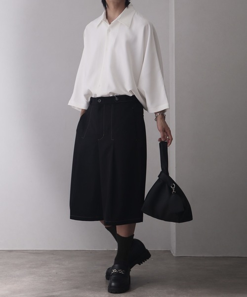 welise(ウェライズ)の「【welise/ウェライズ】ハイグレードヘビーTR ステッチタックモードハーフスラックス(その他パンツ・メンズ・グレイッシュベージュ/ブラック/ダークネイビー・L/M/S)」の9枚目の写真