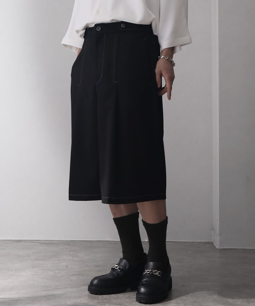 welise(ウェライズ)の「【welise/ウェライズ】ハイグレードヘビーTR ステッチタックモードハーフスラックス(その他パンツ・メンズ・グレイッシュベージュ/ブラック/ダークネイビー・L/M/S)」の8枚目の写真