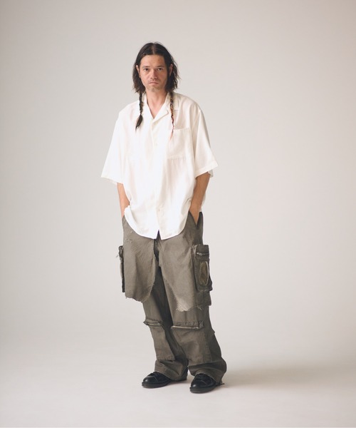 ADAM PATEK(アダムパテック)の「ADAMPATEK/grunge layered Cargo Pants/レイヤードカーゴパンツ(その他パンツ・メンズ・カーキ・FREE)」の2枚目の写真