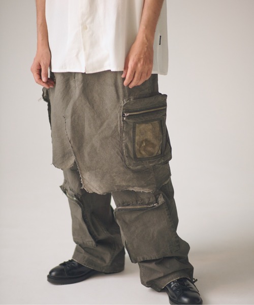 ADAM PATEK(アダムパテック)の「ADAMPATEK/grunge layered Cargo Pants/レイヤードカーゴパンツ(その他パンツ・メンズ・カーキ・FREE)」の4枚目の写真