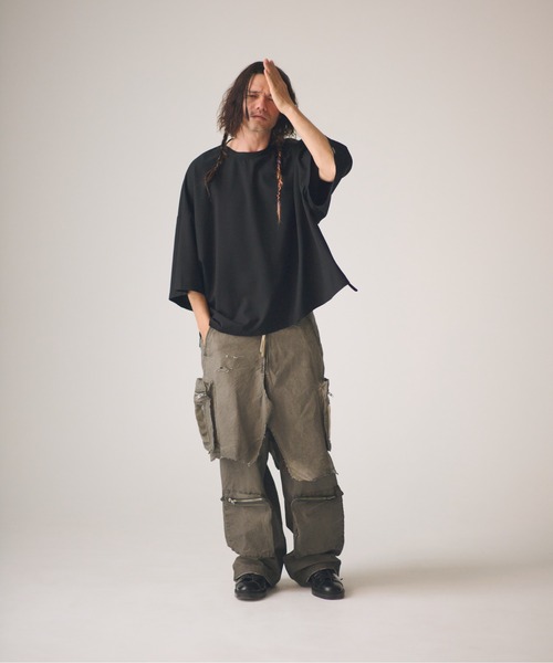 ADAM PATEK(アダムパテック)の「ADAMPATEK/grunge layered Cargo Pants/レイヤードカーゴパンツ(その他パンツ・メンズ・カーキ・FREE)」の8枚目の写真