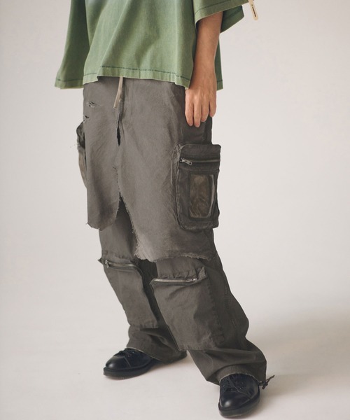 ADAM PATEK(アダムパテック)の「ADAMPATEK/grunge layered Cargo Pants/レイヤードカーゴパンツ(その他パンツ・メンズ・カーキ・FREE)」の17枚目の写真