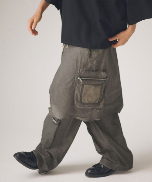 ADAM PATEK(アダムパテック)の「ADAMPATEK/grunge layered Cargo Pants/レイヤードカーゴパンツ(その他パンツ・メンズ・カーキ・FREE)」の20枚目の写真