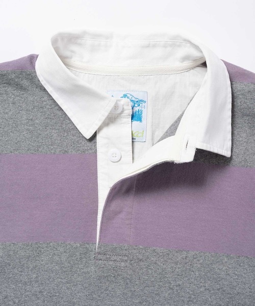Gramicci（グラミチ）の「LANGDON RUGBY SHIRT / ラングドンラグビーシャツ Gramicci グラミチ（Tシャツ/カットソー・メンズ・オリーブ/ヘザーグレー・S/M/L/XL/XXL）」の12枚目の写真
