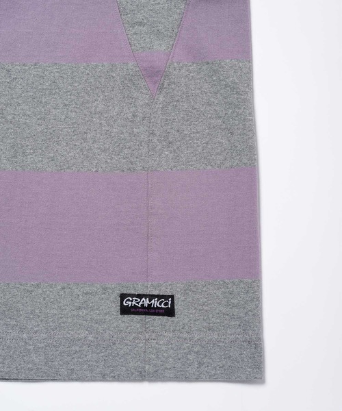 Gramicci（グラミチ）の「LANGDON RUGBY SHIRT / ラングドンラグビーシャツ Gramicci グラミチ（Tシャツ/カットソー・メンズ・オリーブ/ヘザーグレー・S/M/L/XL/XXL）」の14枚目の写真
