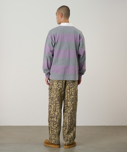 Gramicci（グラミチ）の「LANGDON RUGBY SHIRT / ラングドンラグビーシャツ Gramicci グラミチ（Tシャツ/カットソー・メンズ・オリーブ/ヘザーグレー・S/M/L/XL/XXL）」の6枚目の写真