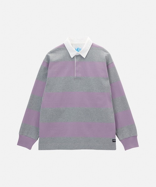 Gramicci（グラミチ）の「LANGDON RUGBY SHIRT / ラングドンラグビーシャツ Gramicci グラミチ（Tシャツ/カットソー・メンズ・オリーブ/ヘザーグレー・S/M/L/XL/XXL）」の8枚目の写真