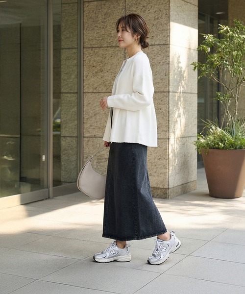 STYLE DELI(スタイルデリ)の「【LUXE】セット対応◆Wジップペプラムトップス(ニット/セーター・レディース・ホワイト/ブラック・FREE)」の10枚目の写真
