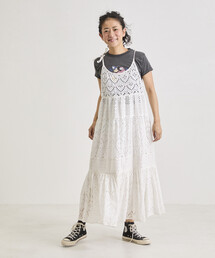 Freada | Freada/フリーダ インドシフリティアード肩リボンキャミドレス(ワンピース)