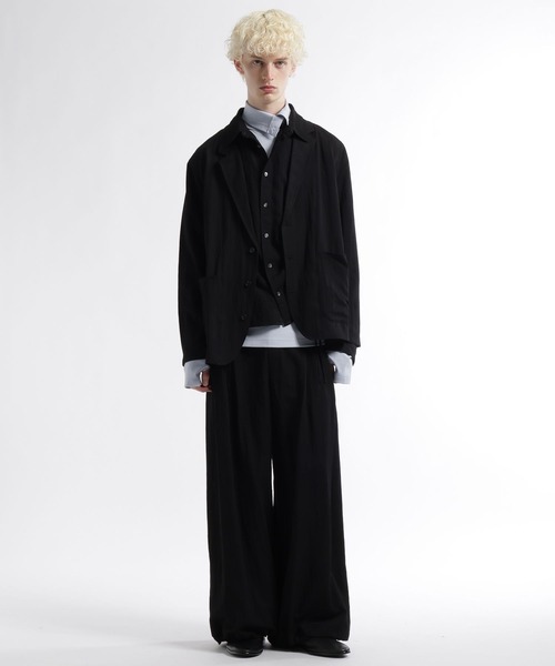 HARE（ハレ）の「【SET UP対応】トランジションボリュームパンツ(HARE)（スラックス・メンズ・グレー/ブラック/ネイビー・FREE）」の4枚目の写真