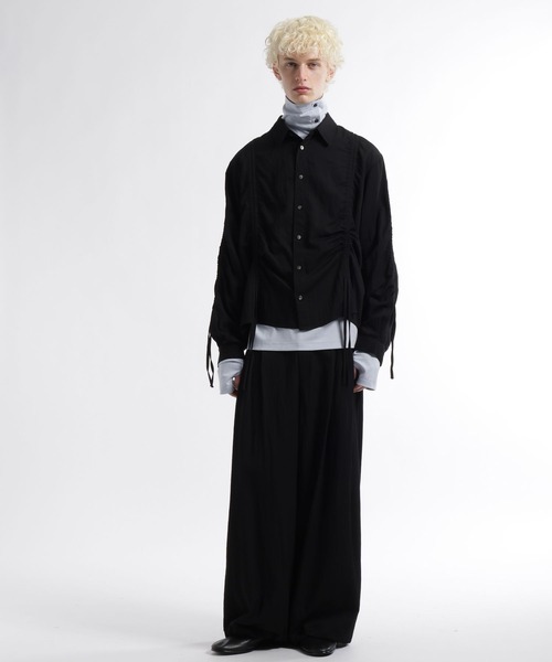 HARE（ハレ）の「【SET UP対応】トランジションボリュームパンツ(HARE)（スラックス・メンズ・グレー/ブラック/ネイビー・FREE）」の6枚目の写真