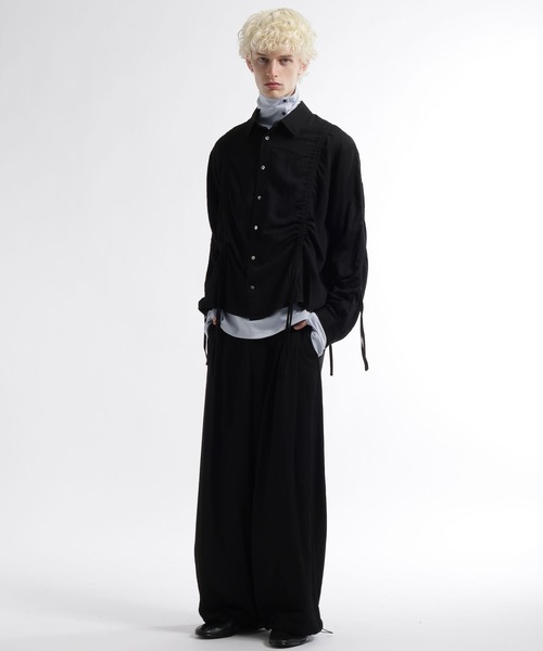 HARE（ハレ）の「【SET UP対応】トランジションボリュームパンツ(HARE)（スラックス・メンズ・グレー/ブラック/ネイビー・FREE）」の7枚目の写真