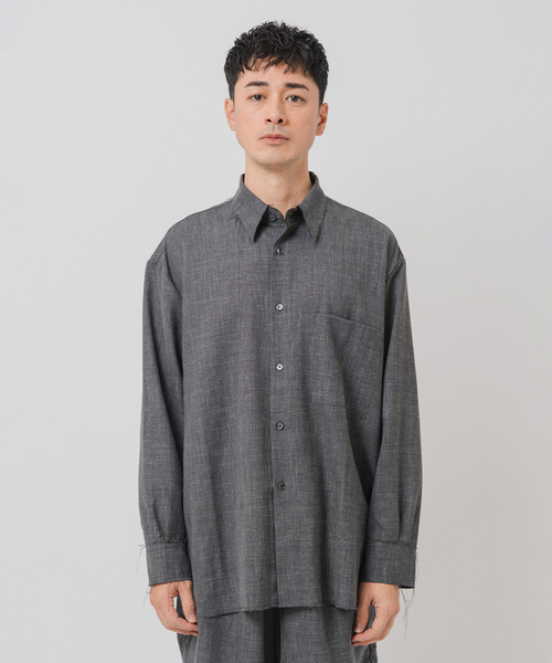 Gabriela Coll Garments（ガブリエラコールガーメンツ）の「GABRIELA COLL GARMENTS(ガブリエラコールガーメンツ) 別注 OVERSIZED SHIRT（シャツ/ブラウス・メンズ・チャコールグレー・3/2/1）」の7枚目の写真