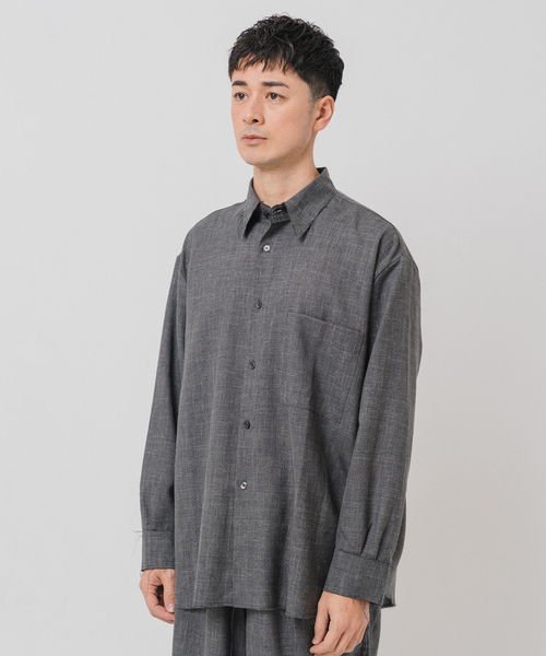 Gabriela Coll Garments（ガブリエラコールガーメンツ）の「GABRIELA COLL GARMENTS(ガブリエラコールガーメンツ) 別注 OVERSIZED SHIRT（シャツ/ブラウス・メンズ・チャコールグレー・3/2/1）」の8枚目の写真