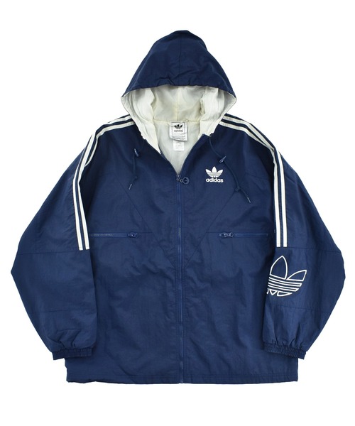 USED】90's adidas トレフォイルロゴ 中綿入り ナイロンジャケット