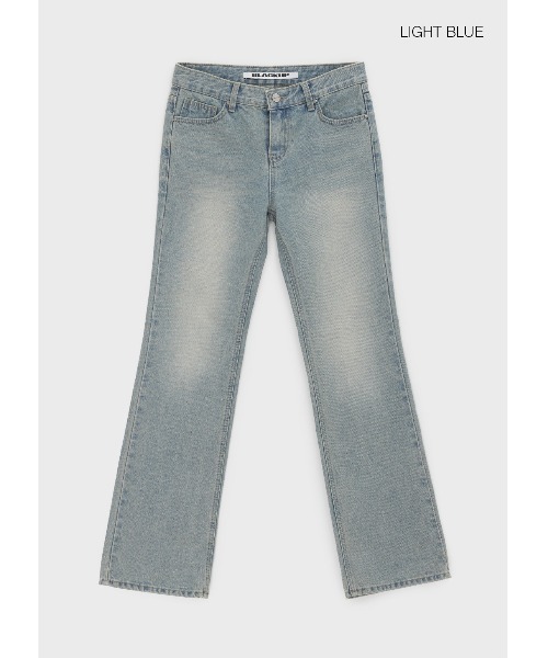 BLACKUP（ブラックアップ）の「[B-DENIM] LOW VINTAGE STRAIGHT JEANS 052（デニムパンツ・レディース・ブルー/ライトブルー・LARGE/SMALL/MEDIUM）」の18枚目の写真