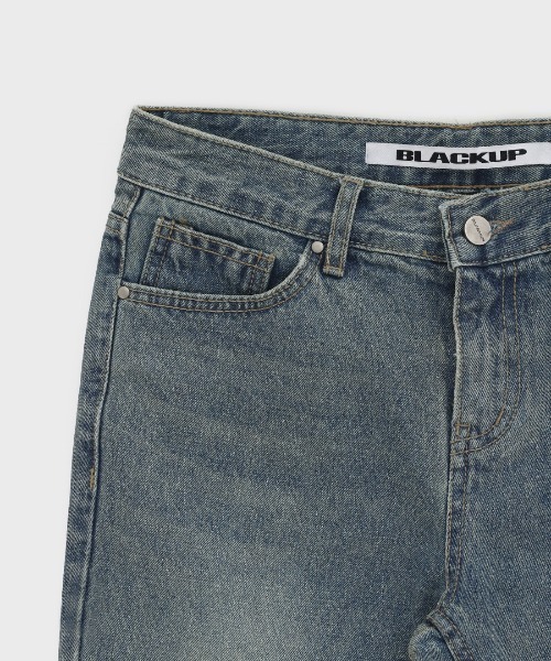 BLACKUP（ブラックアップ）の「[B-DENIM] LOW VINTAGE STRAIGHT JEANS 052（デニムパンツ・レディース・ブルー/ライトブルー・LARGE/SMALL/MEDIUM）」の21枚目の写真