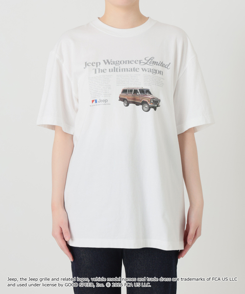 GOOD ROCK SPEED（グッドロックスピード）の「GOOD ROCK SPEED/グッドロックスピード SLOBE別注 ジープ TEE（Tシャツ/カットソー・レディース・ホワイト/ベージュ・FREE）」の5枚目の写真