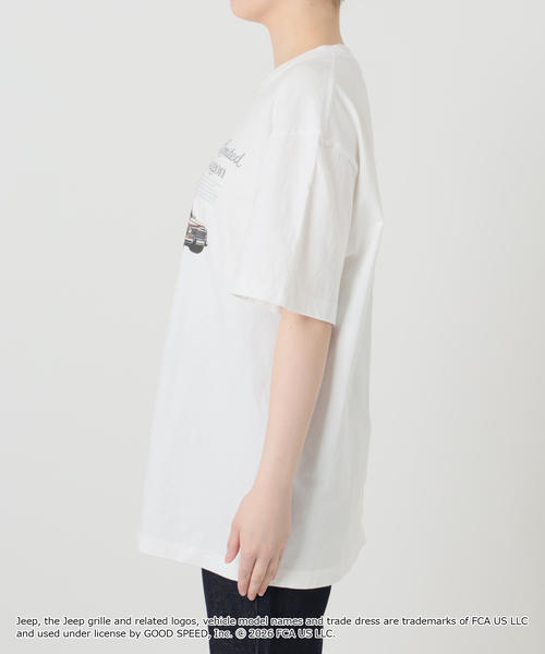 GOOD ROCK SPEED（グッドロックスピード）の「GOOD ROCK SPEED/グッドロックスピード SLOBE別注 ジープ TEE（Tシャツ/カットソー・レディース・ホワイト/ベージュ・FREE）」の6枚目の写真