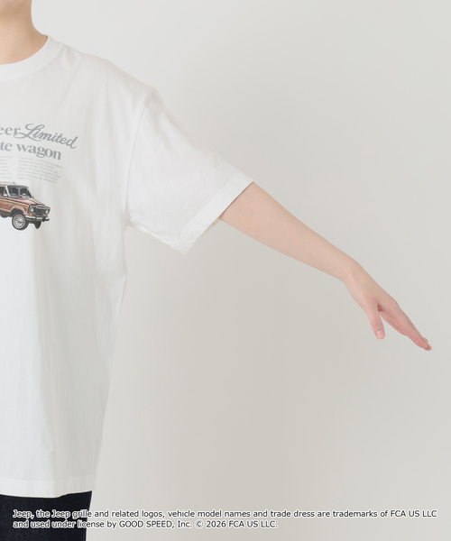GOOD ROCK SPEED（グッドロックスピード）の「GOOD ROCK SPEED/グッドロックスピード SLOBE別注 ジープ TEE（Tシャツ/カットソー・レディース・ホワイト/ベージュ・FREE）」の9枚目の写真