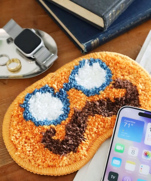 niko and...(ニコアンド)の「ルミナスミニマット(インテリア雑貨・レディース・オレンジ/ブルー・0)」の1枚目の写真