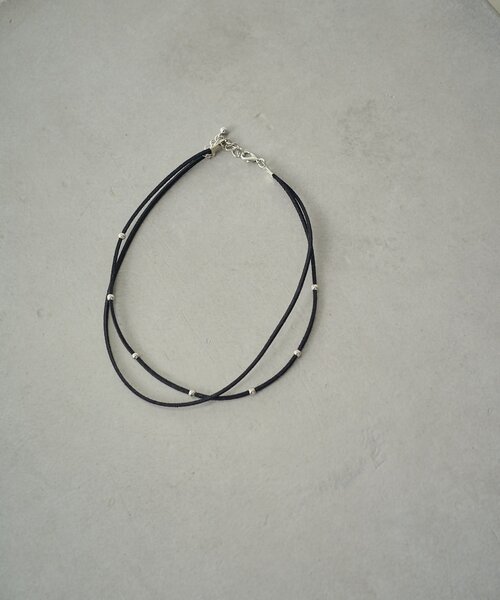 goocy(グーシー)の「コードリボンネックレス(ネックレス・レディース・ブラック・FREE)」の3枚目の写真