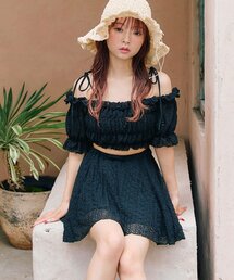 OLIVE des OLIVE（オリーブデオリーブ）の「【体型カバー◎】レースシャーリングswimwear（水着）」