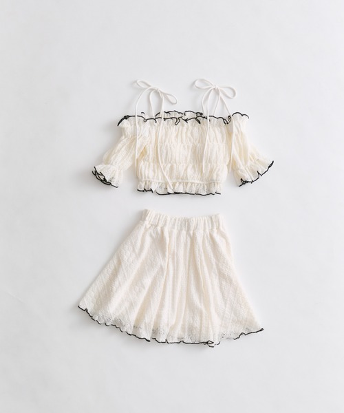 OLIVE des OLIVE（オリーブデオリーブ）の「レースシャーリングswimwear（水着・レディース・ブラック/アイボリー・FREE）」の4枚目の写真