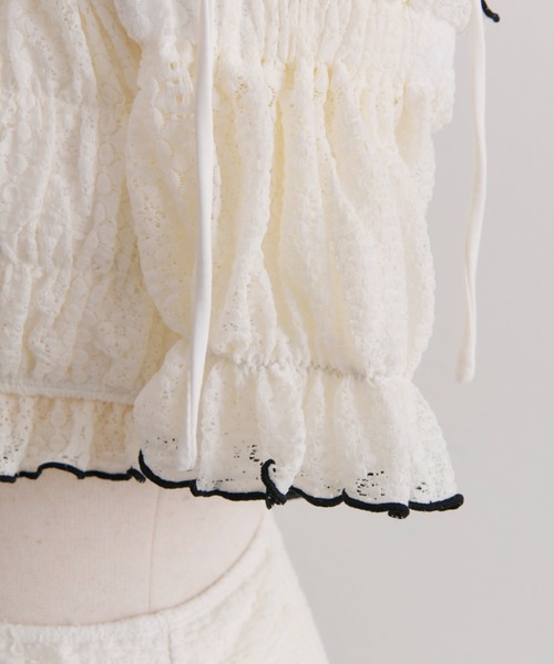 OLIVE des OLIVE（オリーブデオリーブ）の「レースシャーリングswimwear（水着・レディース・ブラック/アイボリー・FREE）」の12枚目の写真